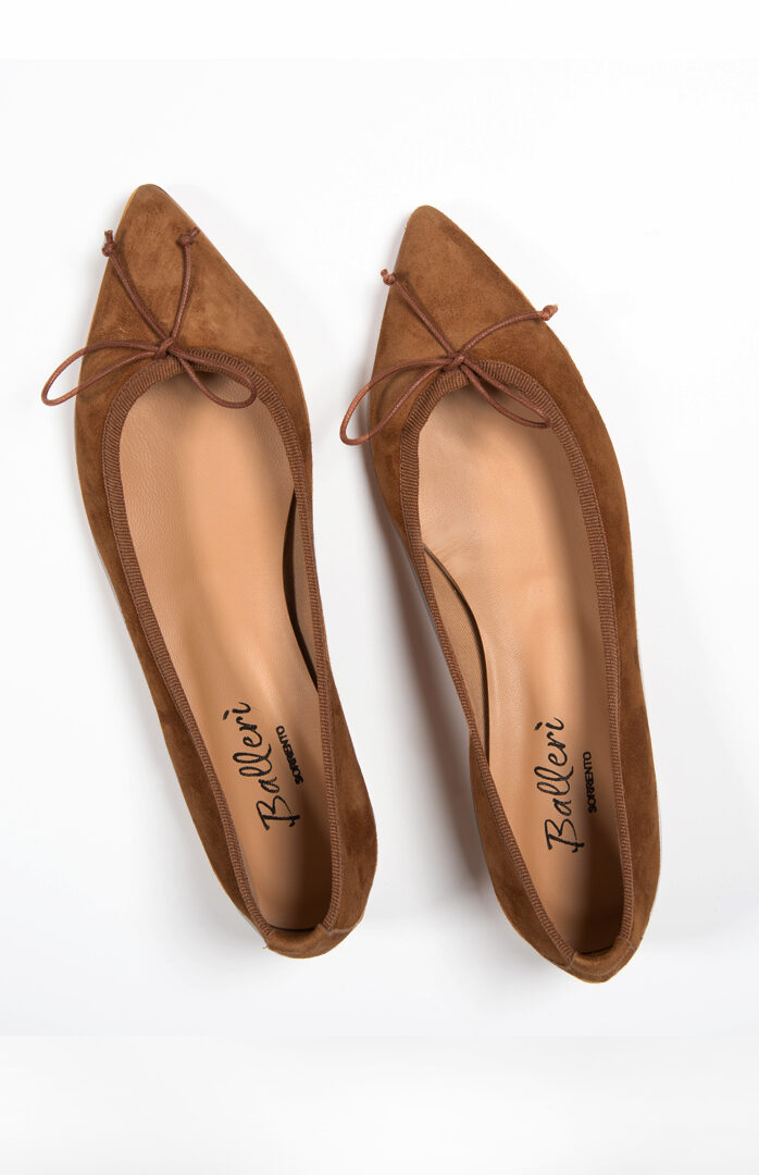 Ballerina a punta Eleonora Camoscio Cuoio