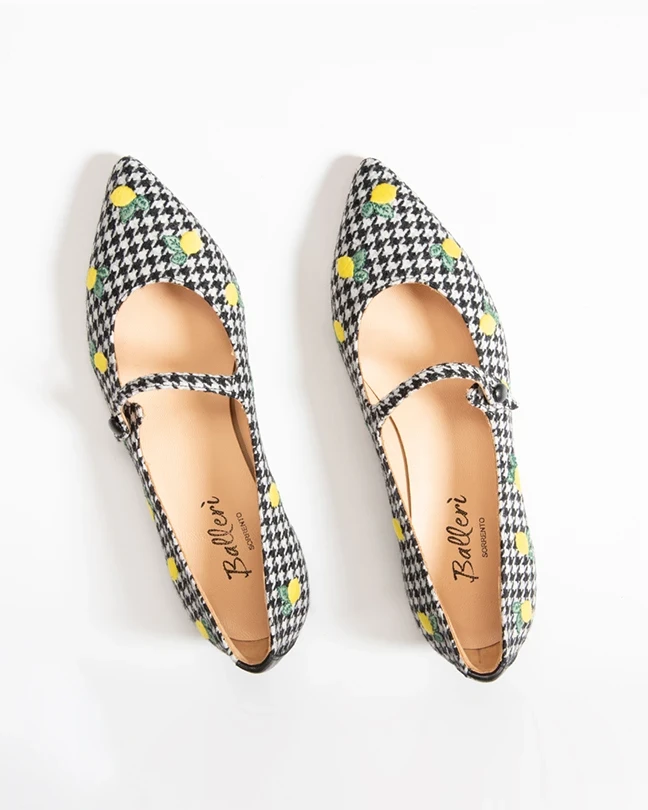 Wool Pied de Poule Limo Ballerina