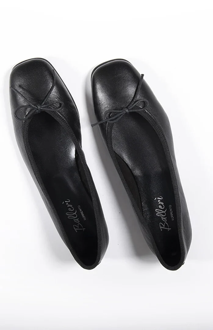Ballerina a punta quadrata Emma Pelle Nero
