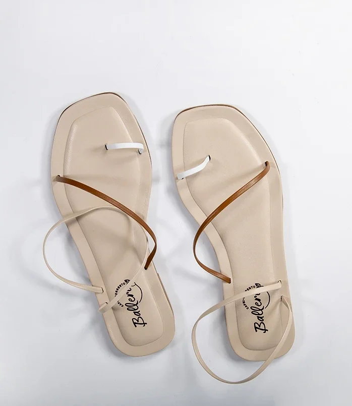 Tan Leather Venere Square toe Sandals