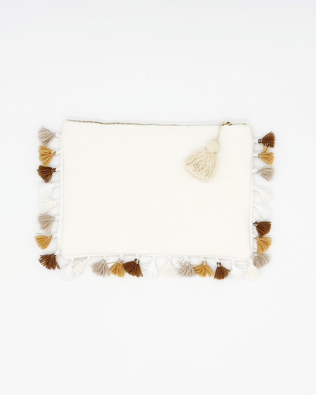 Creta Clutch Canapa Latte