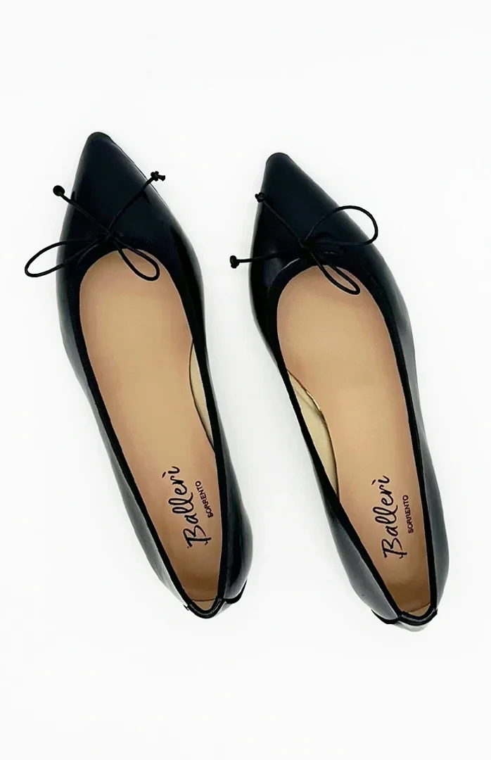 Ballerina a punta Eleonora Vernice Soft Nero