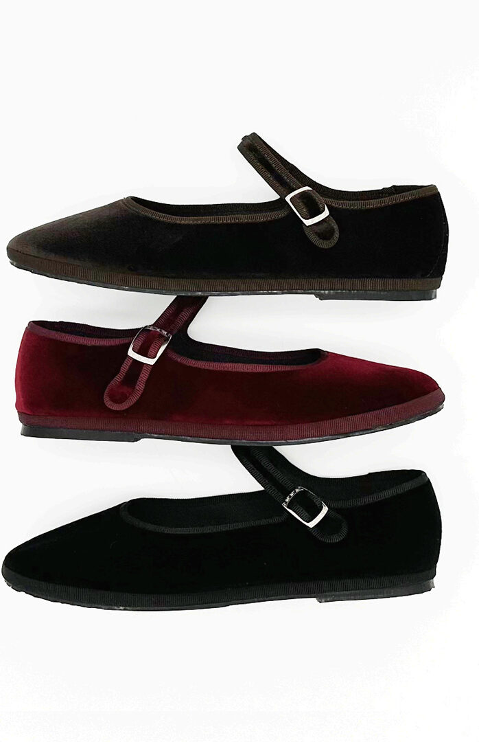 Friulana Mary Jane Venezia Velluto Marrone