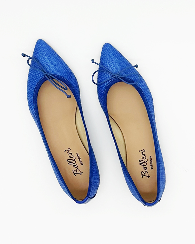 Ballerina a punta Eleonora Rafia Bluette