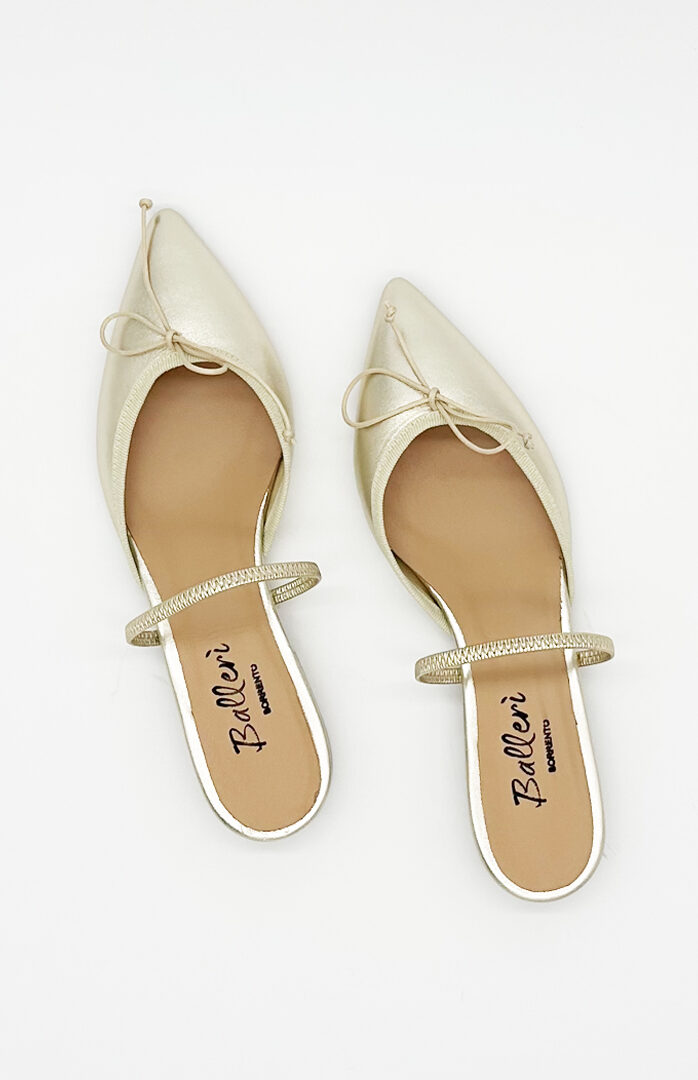 Slipper a punta Lea Pelle Platino