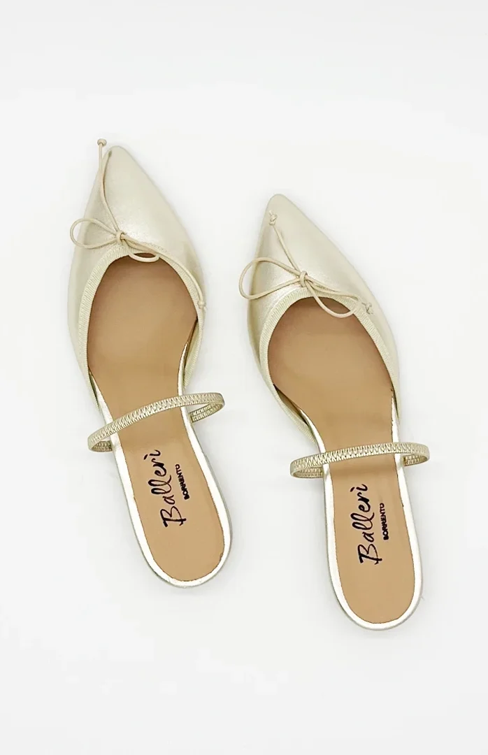 Slipper a punta Lea Pelle Platino